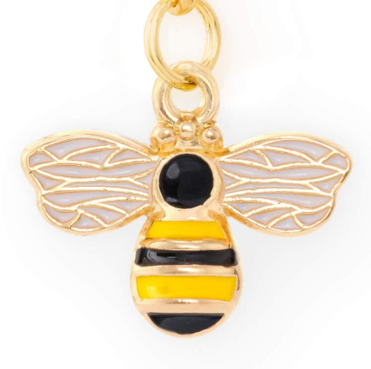 Honey Bee Collar Charm