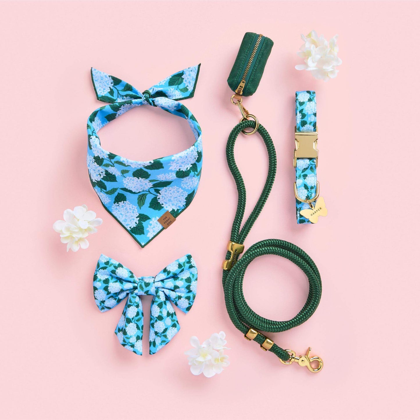Hydrangea Lady Dog Bow
