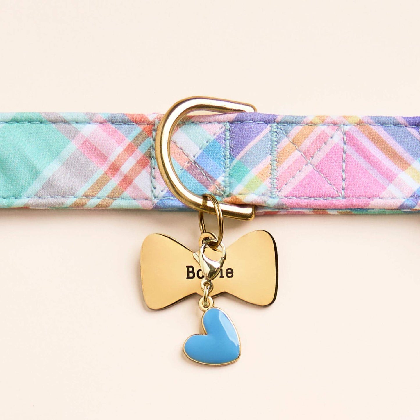 Blooming Plaid Dog Collar