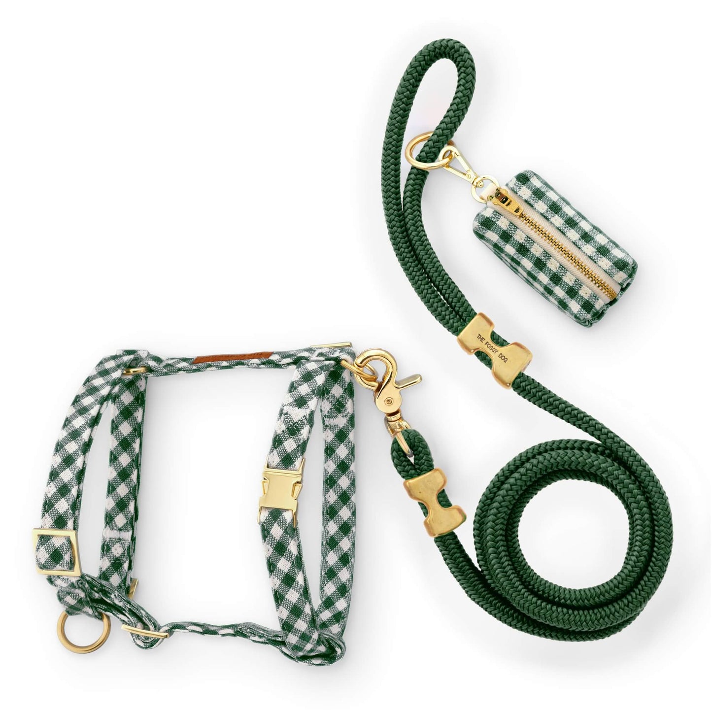 Evergreen Gingham Harness Walk Set
