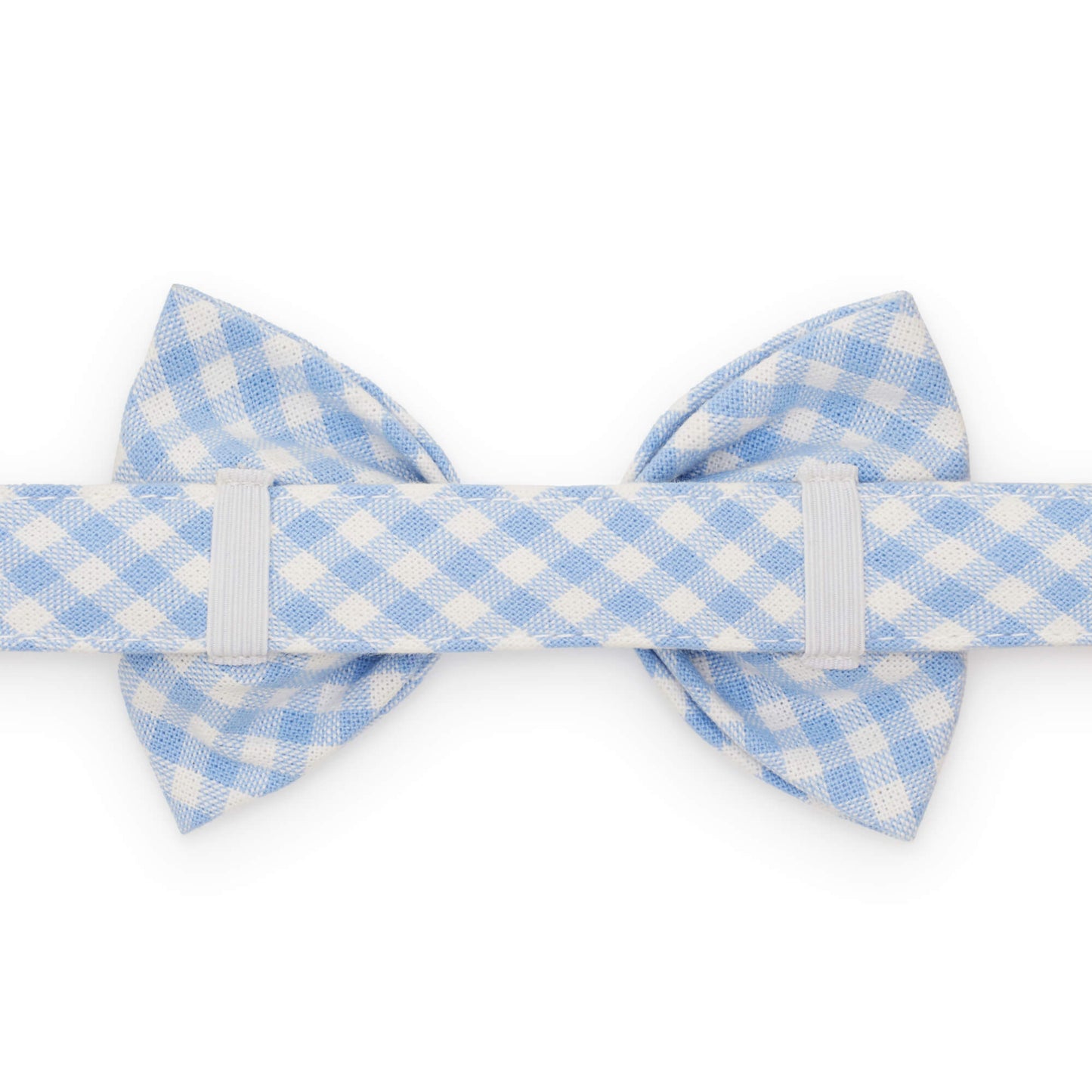 Sky Blue Gingham Bow Tie Collar
