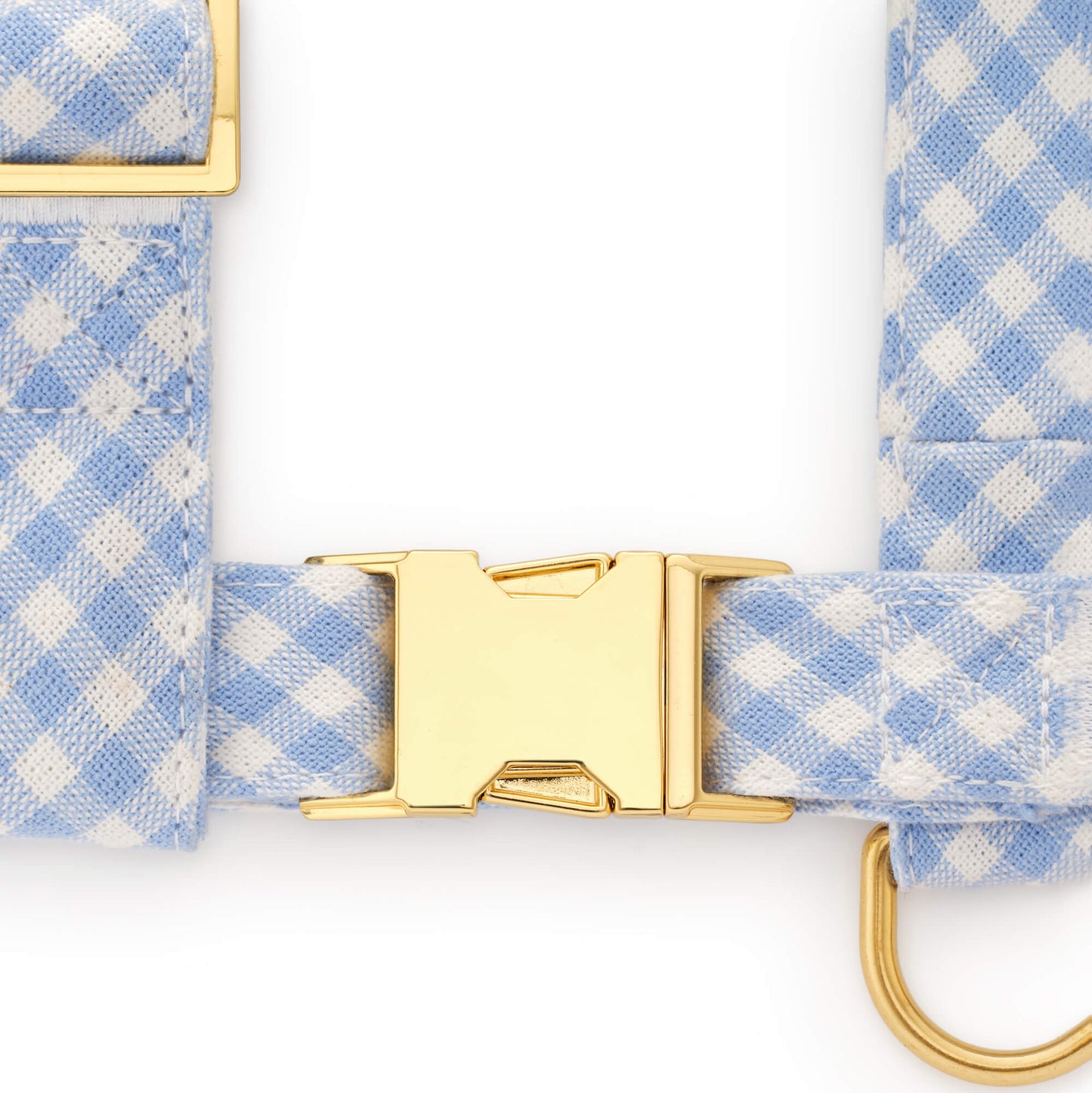 Sky Blue Gingham Dog Harness