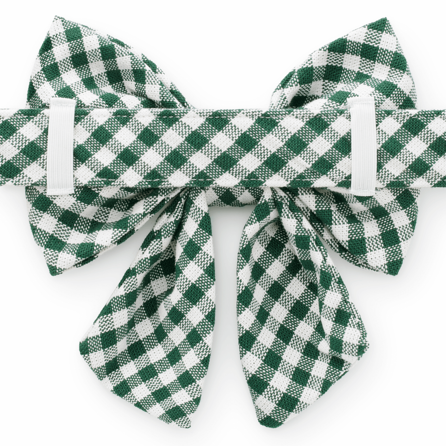 Evergreen Gingham Lady Dog Bow