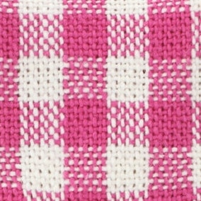 Hot Pink Gingham Bow Tie Collar