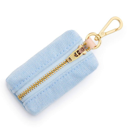 Blue Chambray Canvas Waste Bag Holder