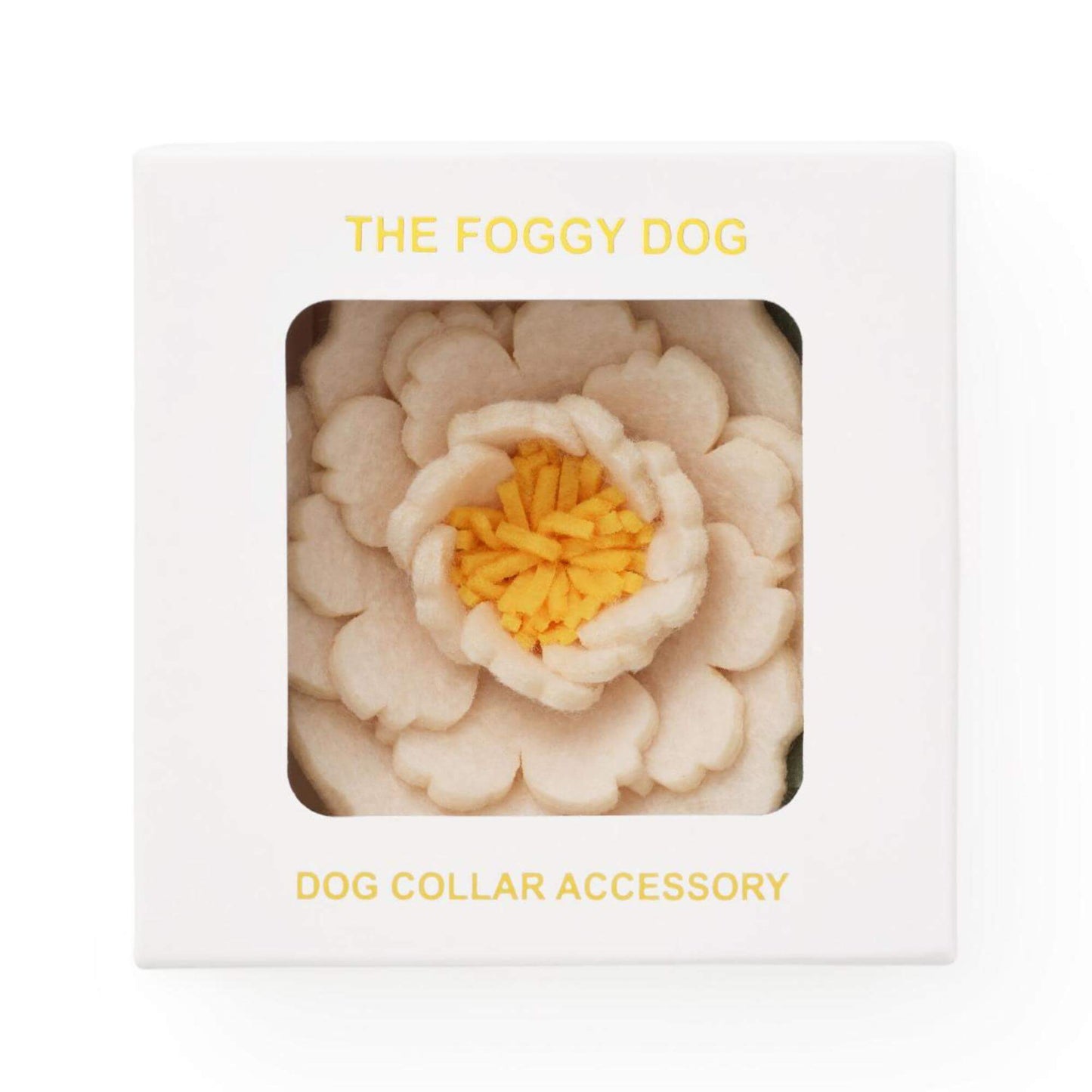 Ivory Peony Dog Collar Flower