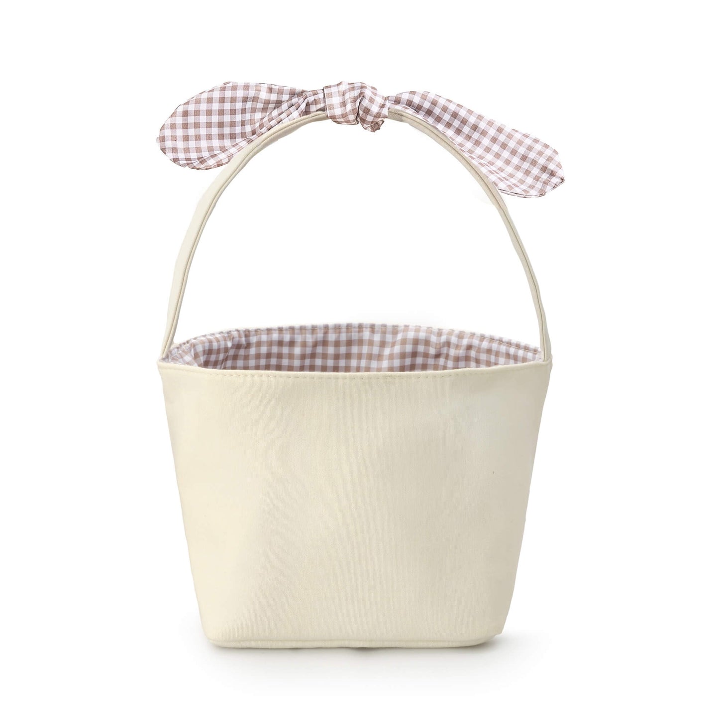 Taupe Gingham Easter Basket Starter Set
