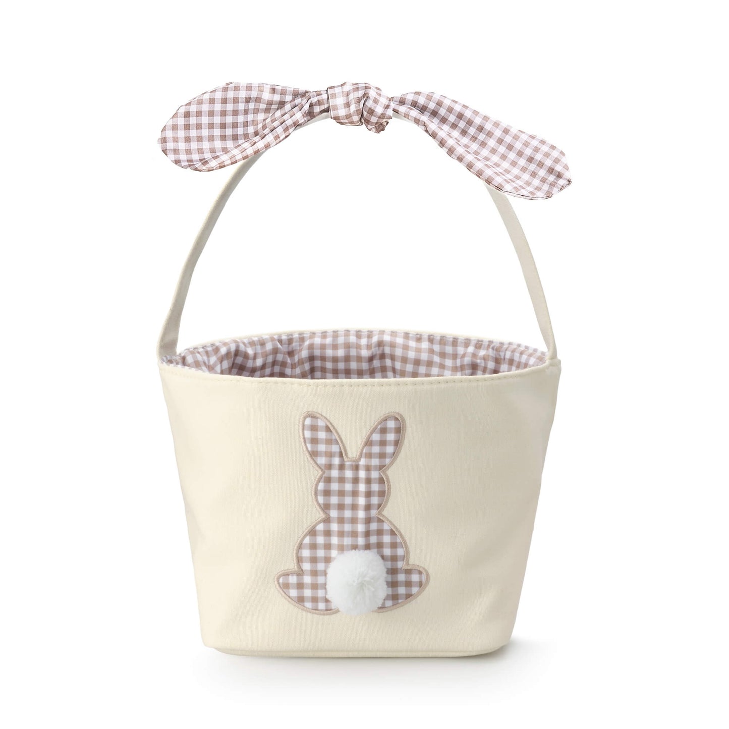 Taupe Gingham Easter Basket Starter Set