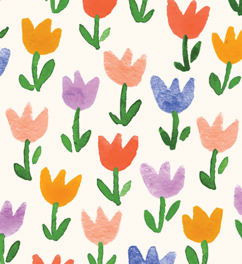 Tulip Garden Lady Dog Bow