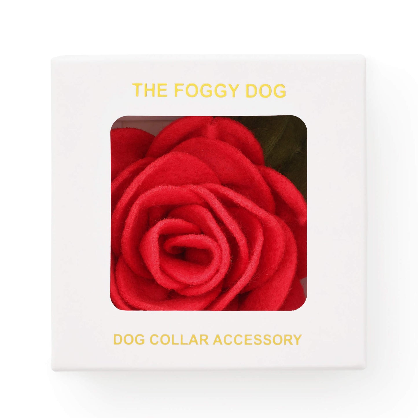 Red Rose Dog Collar Flower