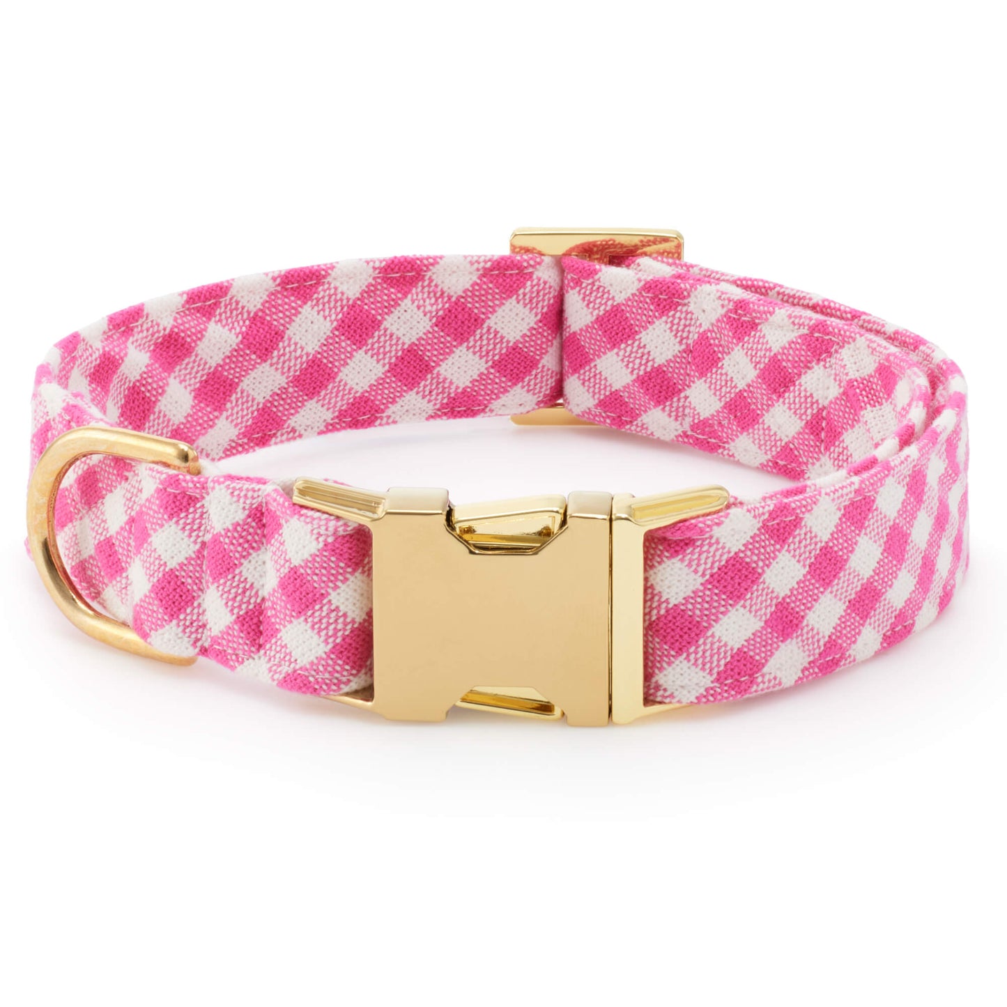 Hot Pink Gingham Bow Tie Collar