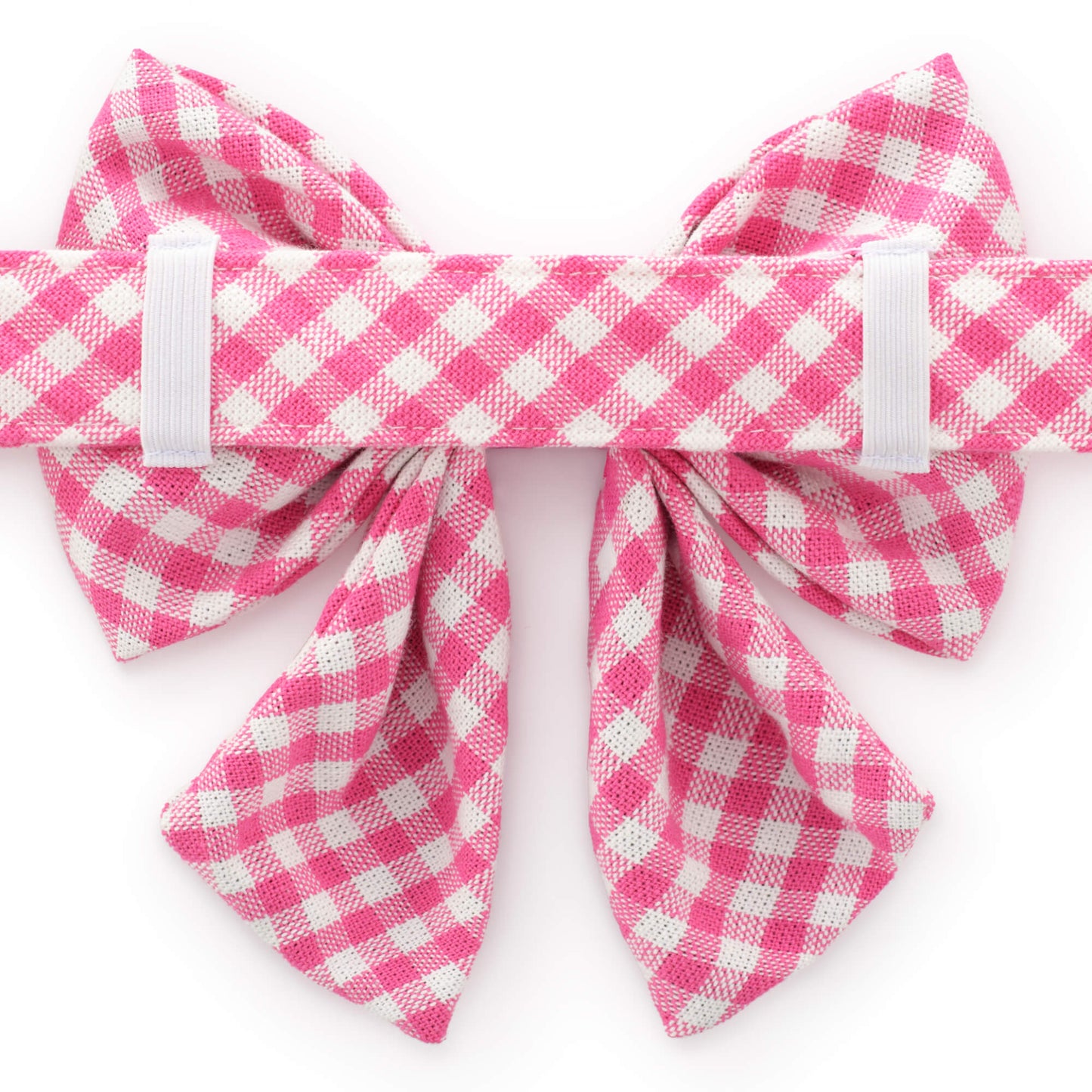 Hot Pink Gingham Lady Bow Collar