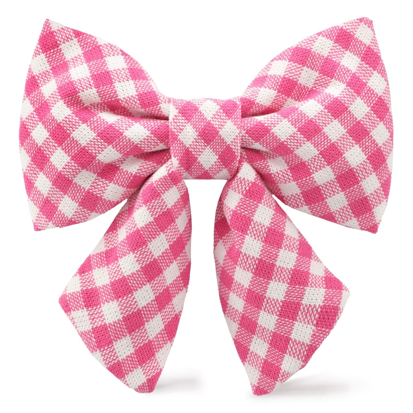 Hot Pink Gingham Lady Dog Bow