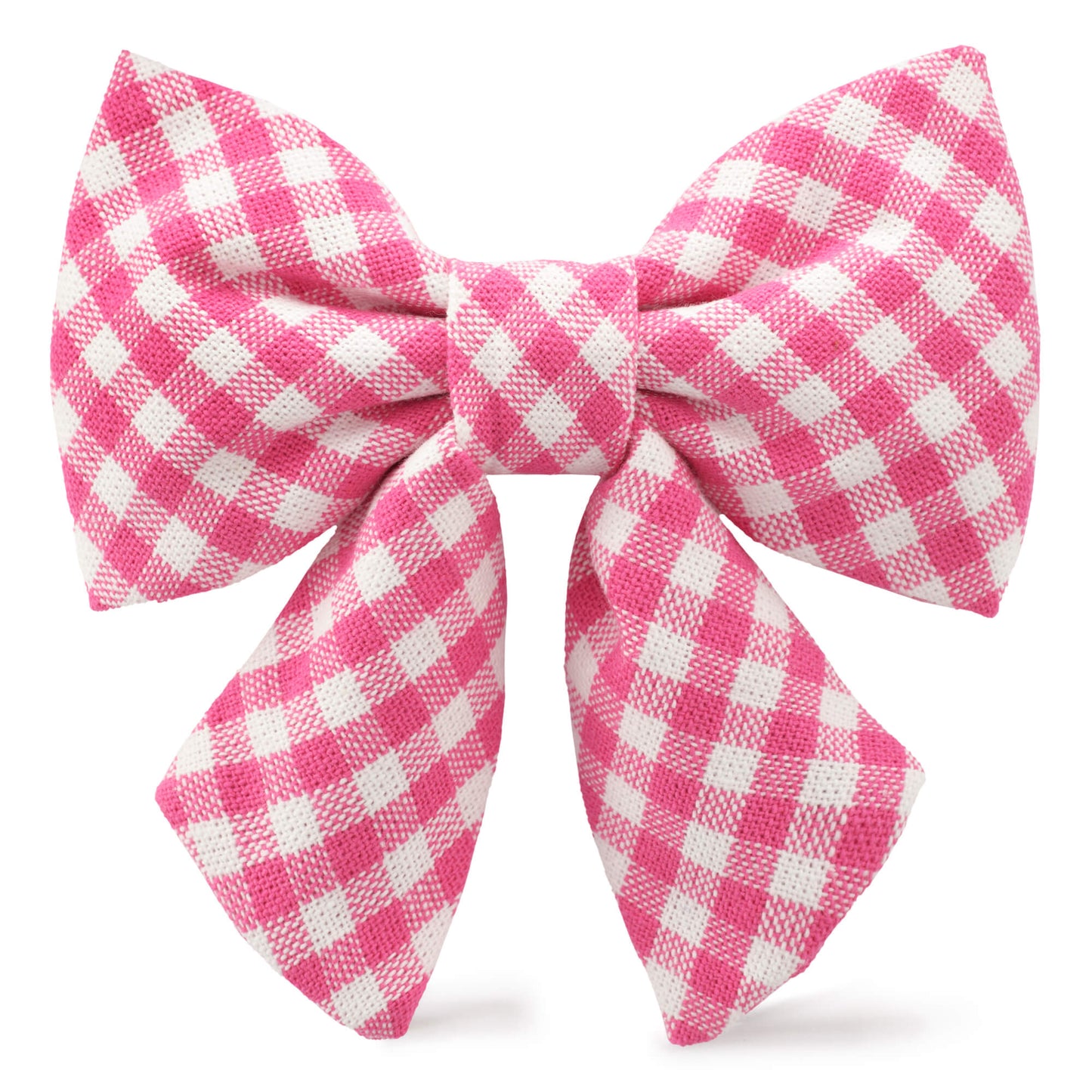 Hot Pink Gingham Lady Dog Bow